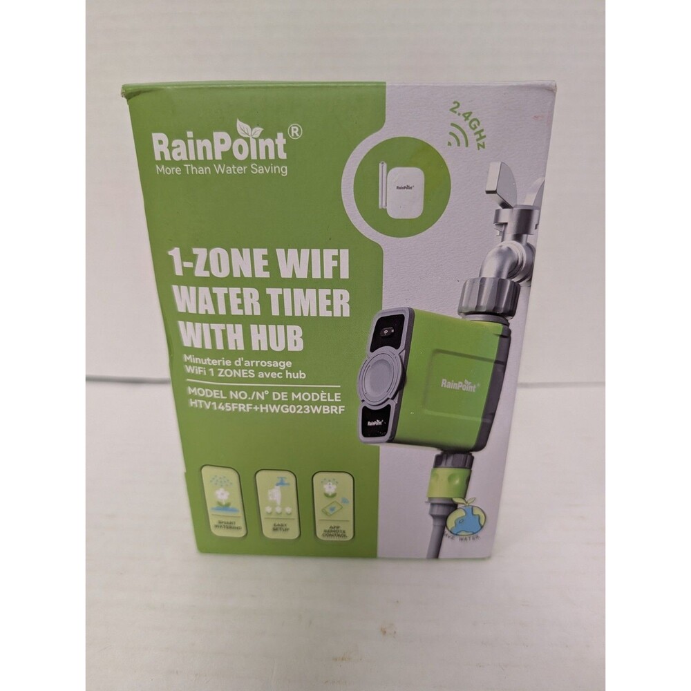RainPoint 1-Zone Wifi Water Timer w/ Hub, for Garden Hose, Smart Sprinkler Cont
